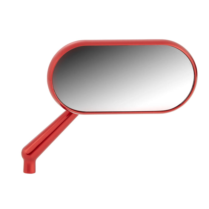 ARLEN NESS FORGED OVAL MIRRORS, RED - LEFT - 13-176