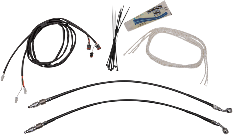 FAT BAGGERS INC. 1-1/4" EZ Install Pointed Top Handlebar Kit - 14" - Black 909314-B