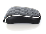 LE PERA Bare Bones Pillion Pad With White Stitching & White Piping. Fits Softail 2008-2017 With 150 OEM Rear Tyre - LXE-007PDMWTP - PartsOutlet.com.au