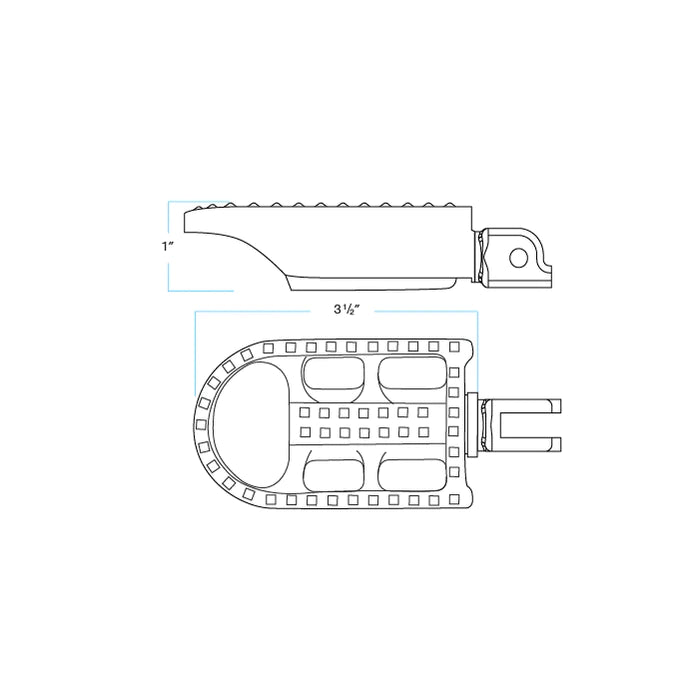 BILTWELL Mushman Step Footpegs - Black - Softail '18+ - 7002-201-03 - PartsOutlet.com.au
