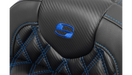 SADDLEMEN RoadSofa Seat - without Backrest - Carbon Fiber - Lattice Stitch - Blue Stitch - FLTR/FLHX '23-'24 - 823-07-20601 - PartsOutlet.com.au