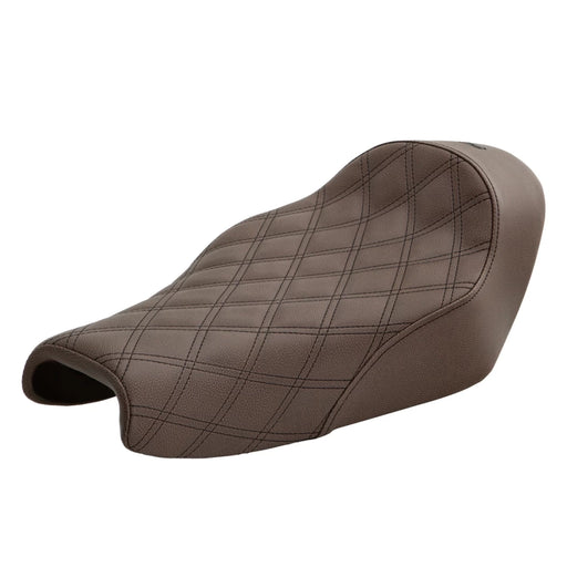 SADDLEMEN Renegade Seat - Lattice Stitched - Brown - '04-'20 Sportster XL with 3.3 Gallon Tanks 807-11-002BLS - PartsOutlet.com.au