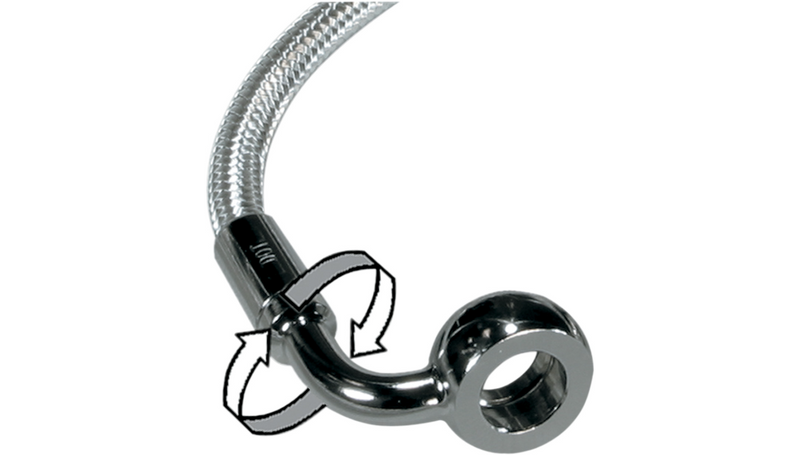 MAGNUM SHIELDING Brake Line - 180/90 - 42" - Sterling Chromite II - Harley-Davidson '86-'99 - 36442SW