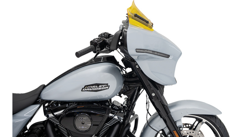 KLOCK WERKS Kolor Flare Windshield - 8" - Yellow - Street Glide FLHX 2024+ - KWW-01-0730