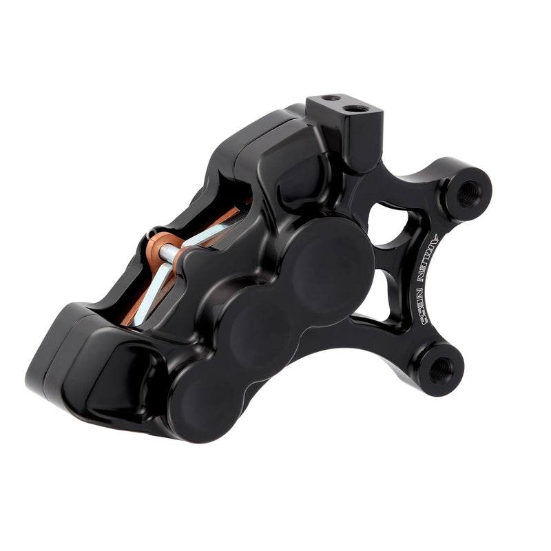 ARLEN NESS 6-PISTON DIFFERENTIAL BORE BRAKE CALIPERS, 14" BLACK - Front Left - Harley-Davidson '06-'22 - 02-211