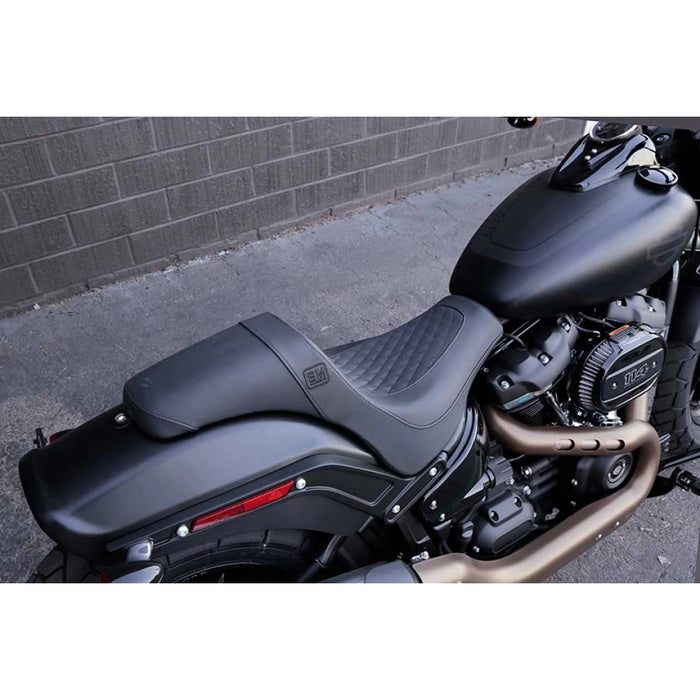 SADDLEMEN Speed Merchant Seat - Fat Bob '18-'23 - SM81828DB - PartsOutlet.com.au