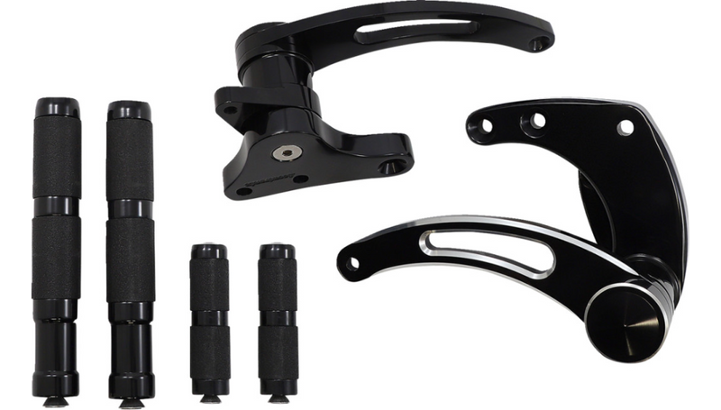 ACCUTRONIX Forward Control - Black - Slotted - FXD '91-'16 - FC102-SSN