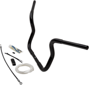 FAT BAGGERS INC. 1-1/4" EZ Install Round Top Handlebar Kit - 10" - Black 909410-B