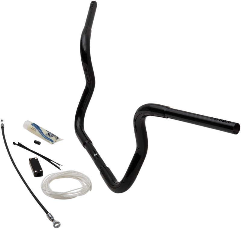 FAT BAGGERS INC. 1-1/4" EZ Install Round Top Handlebar Kit - 10" - Black 909410-B