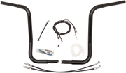 FAT BAGGERS INC. 1-1/4" EZ Install Round Top Handlebar Kit - 16" - Black 909516-B