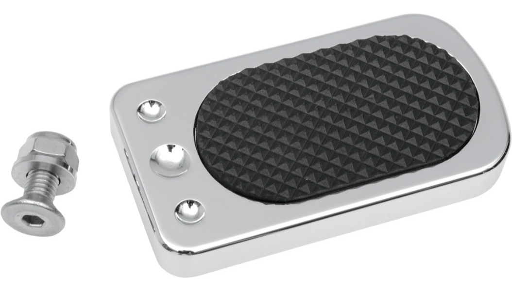 DRAG SPECIALTIES Chrome Brake Pedal Pad - '83-'23 FL 1610-0133 - PartsOutlet.com.au