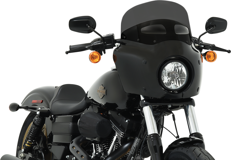 MEMPHIS SHADES Road Warrior Windshield - Vented - Dark Black Smoke - 9" - MEP87310