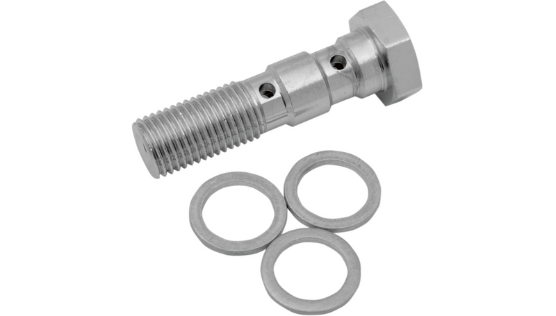 DRAG SPECIALTIES Banjo Bolt - 3/8"-24 - Dual - 117