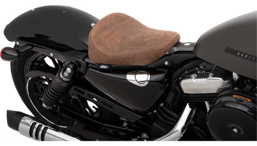 DRAG SPECIALTIES Bobber Solo Seat - Leather - Brown Sportster XL 2010+ - 0804-0742 - PartsOutlet.com.au