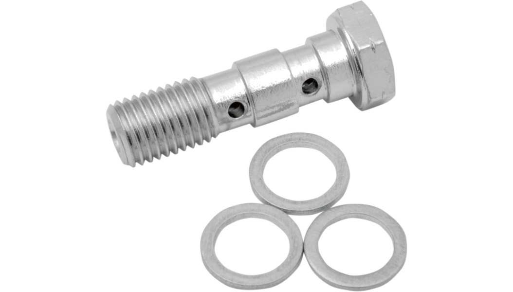 DRAG SPECIALTIES Banjo Bolt -10 mm x 1.25 mm - Double 31170 - PartsOutlet.com.au