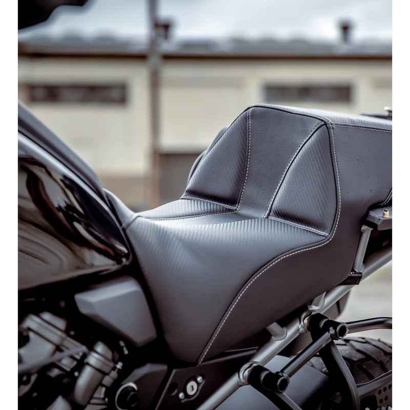 SADDLEMEN Pan America Adventure Tour Seat 2021-2024 - Carbon Fiber/Whisper Black - Standard 821-34-200 - PartsOutlet.com.au
