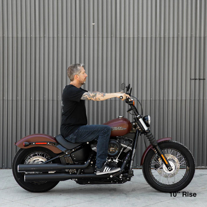 BILTWELL Risers - Murdock - 10" - Black 6403-201-10