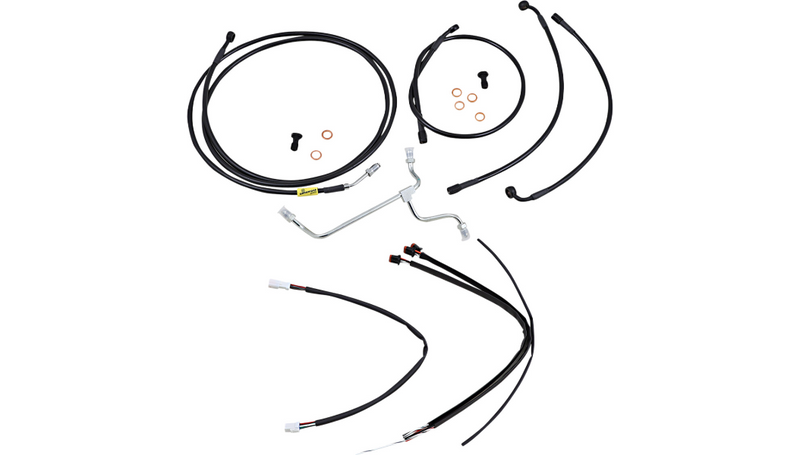 BURLY BRAND Control Kit - 15" Ape Hanger Handlebars - Harley-Davidson '17-'20 - B30-1237
