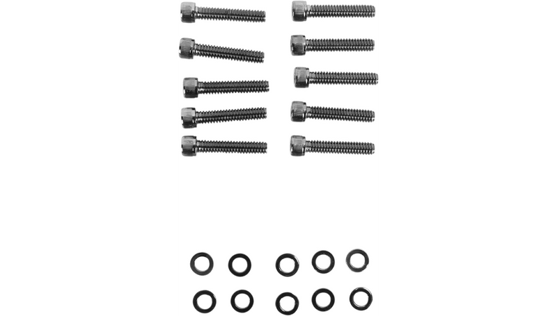 DRAG SPECIALTIES Bolt Kit Camshaft Cover Knurled - Harley-Davidson 1999-2017 - MK373BK - PartsOutlet.com.au