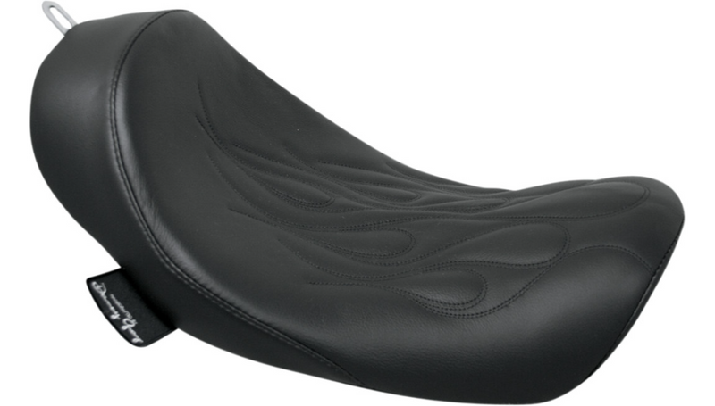 DANNY GRAY Buttcrack Solo Seat - Black - Flame Stitched - FXD '06-'17 - 22-603F - PartsOutlet.com.au