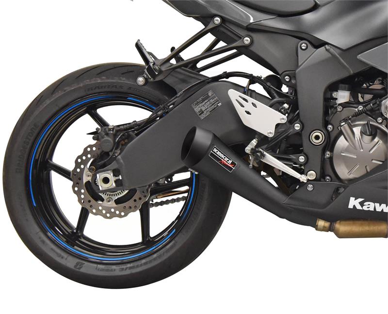 BASSANI XHAUST Kawasaki ZX-6R '09-'19 Slip-On Exhaust - Black 5Z627B - PartsOutlet.com.au