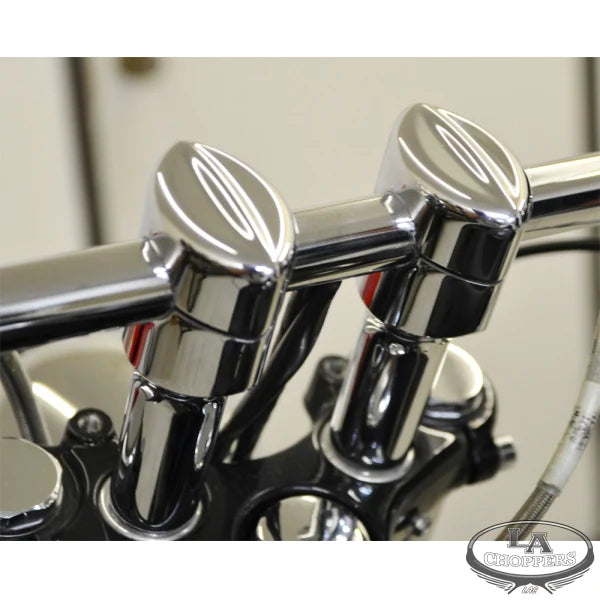 LA CHOPPERS MOHAWK RISERS FOR 1" HANDLEBARS 4" RISE CHROME UNIVERSAL - LA-7401-04