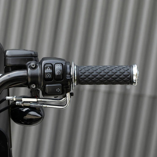 BILTWELL Grips - Alumicore - Dual Cable - Chrome 6604-105-01 - PartsOutlet.com.au