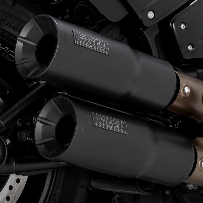 VANCE & HINES Black Hi-Output Mufflers - '18-'23 Softail - 46547 - PartsOutlet.com.au