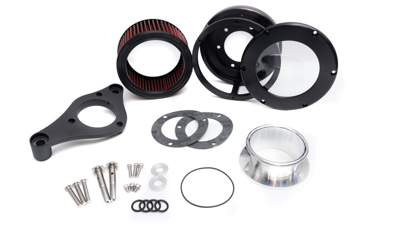 FEULING OIL PUMP CORP. Air Cleaner - BA Series - Black - Clear Cover - Red - Harley-Davidson 2017-2022 -M8 5434 - PartsOutlet.com.au