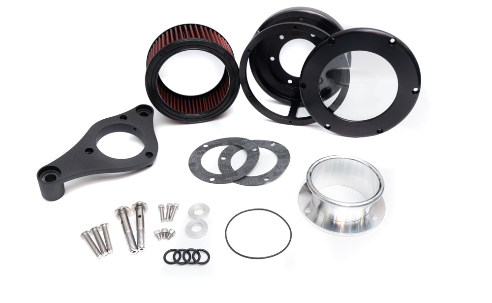 FEULING OIL PUMP CORP. Air Cleaner - BA Series - Black - Clear Cover - Red - Harley-Davidson 2017-2022 -M8 5434