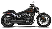 BASSANI XHAUST Pro Street Exhaust - Black - 2020 Softail Breakout, 2018-2021 Fat Boy & FXDR - 1S34DB - PartsOutlet.com.au