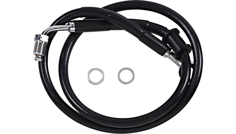 DRAG SPECIALTIES Brake Line - +4" - Black - '18-'23 Softail - 618620-4BLK