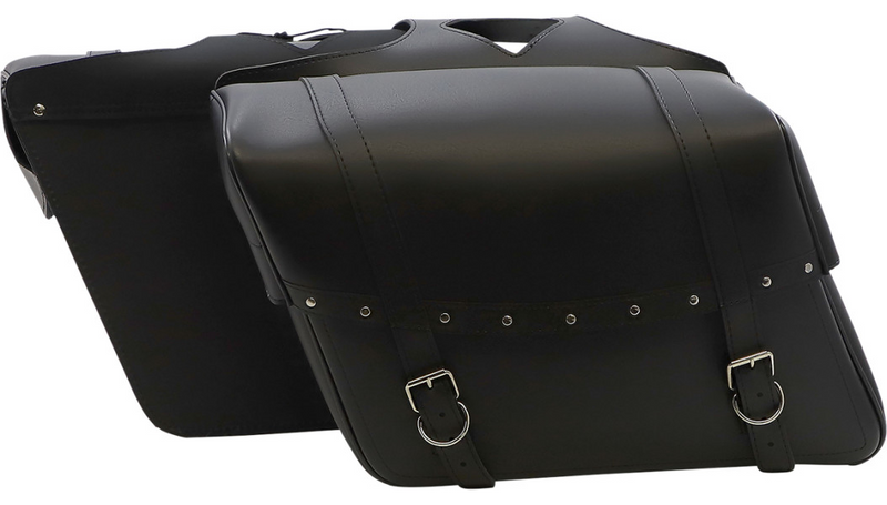 SADDLEMEN Highwayman Rivet Slant-Style Saddlebags - Jumbo - Pair - X021-03-042 - PartsOutlet.com.au