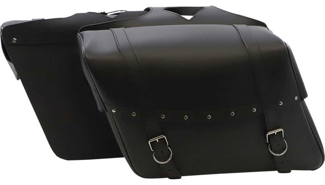 SADDLEMEN Highwayman Rivet Slant-Style Saddlebags - Jumbo  - Pair - X021-03-042