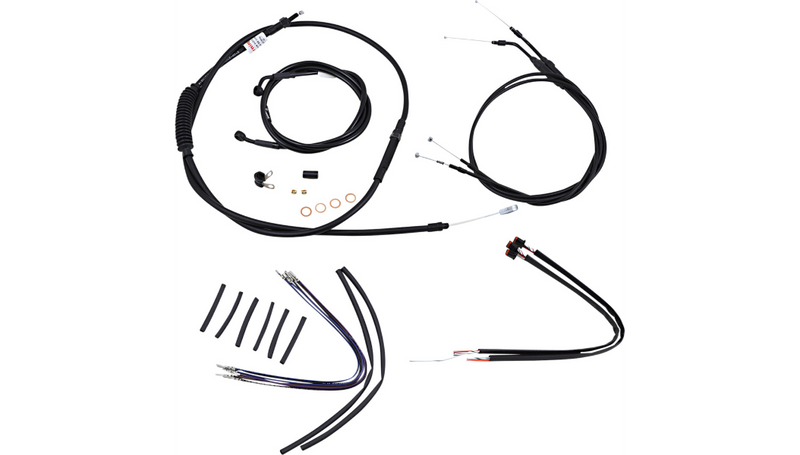 BURLY BRAND Control Kit - 16" Ape Hanger Handlebars - Harley-Davidson '14-'22 - B30-1108