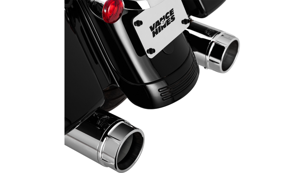 VANCE & HINES 4.5" Torquer Mufflers for 2017+ M8 Touring FL - Chrome - '17-'23 FL - 16674