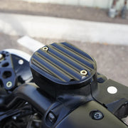 JOKER MACHINE Master Cylinder Cover - Brake - Front - Finned - Black - '06-'22 XL - 10-380-1 - PartsOutlet.com.au