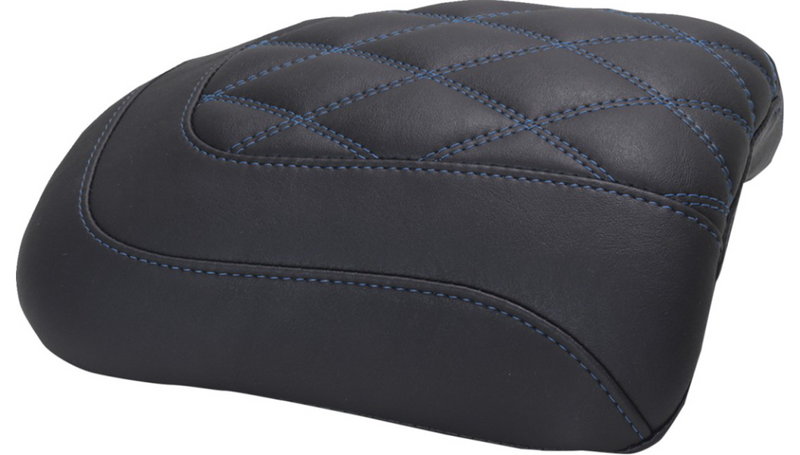 MUSTANG Padded Passenger Seat Cowl - Deluxe - Sky Blue Stitch - FLT/FLH '23-'25 - 88610SB