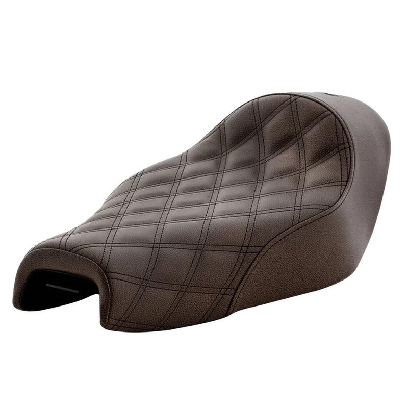 SADDLEMEN Renegade Seat - Lattice Stitched - Brown - '04-'20 XL with 4.5 Gallon Tanks 807-03-002BLS - PartsOutlet.com.au