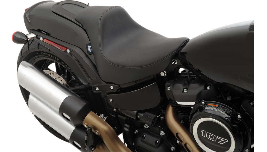 DRAG SPECIALTIES EZ-Solo Seat - Smooth - Solar-Reflective Leather - 21-1/2" - Fat Bob 18+ 0802-1127