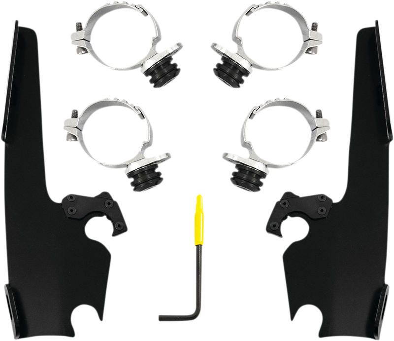 MEMPHIS SHADES Fats/Slim Windshield Trigger Lock Complete Mount Kit - Black - XL 2016-2021 - MEB2054 - PartsOutlet.com.au
