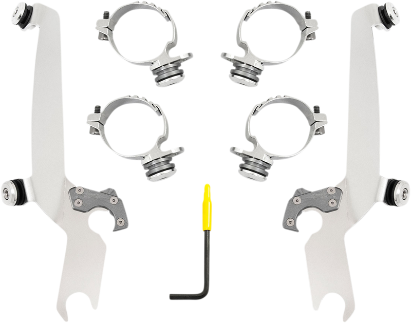 MEMPHIS SHADES Sportshield Trigger Lock Complete Mount Kit - Polished - XL 2016-2022 - MEK2055 - PartsOutlet.com.au