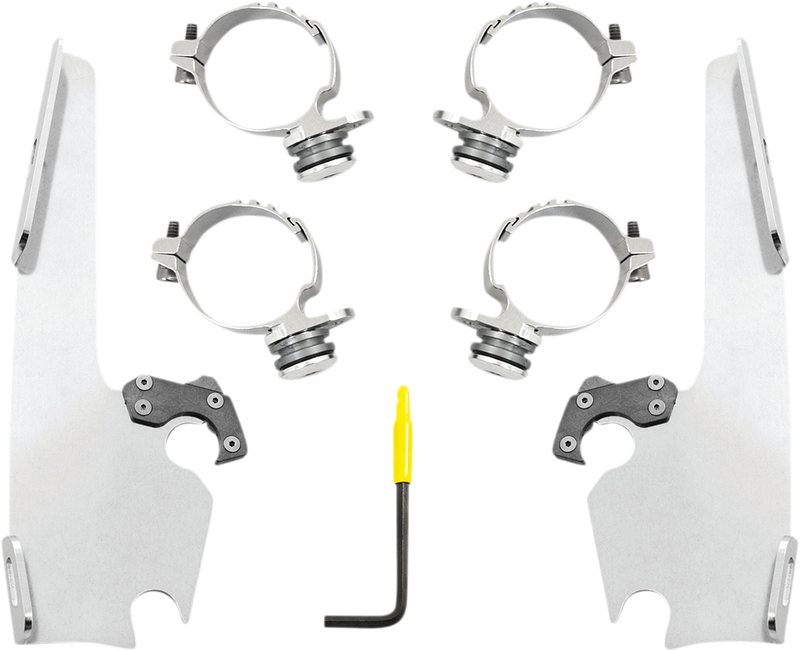 MEMPHIS SHADES Fats/Slim Windshield Trigger Lock Complete Mount Kit - Polished - XL 2016-2021 - MEK2054 - PartsOutlet.com.au