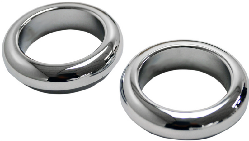 LA CHOPPERS Fork Dust Covers - 39 mm - Chrome LA-7503-39 - PartsOutlet.com.au
