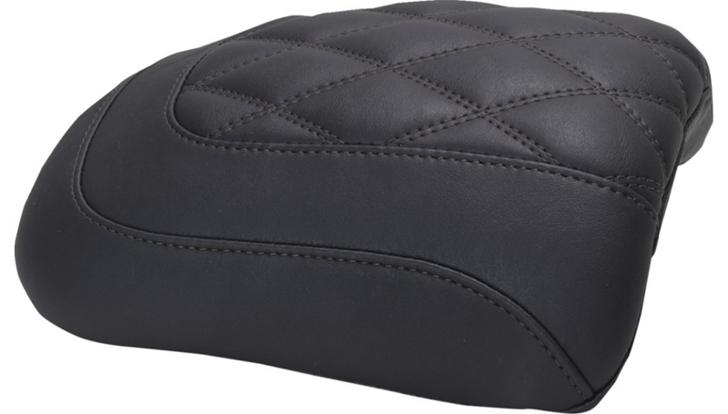 MUSTANG Padded Passenger Seat Cowl - Double Diamond - Black Stitch - FLT/FLH '23-'25 - 88611