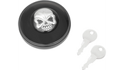 DRAG SPECIALTIES Vented Skull Locking Gas Cap - Harley-Davidson 1993-2024 - Black 03-0320ABS-A - PartsOutlet.com.au
