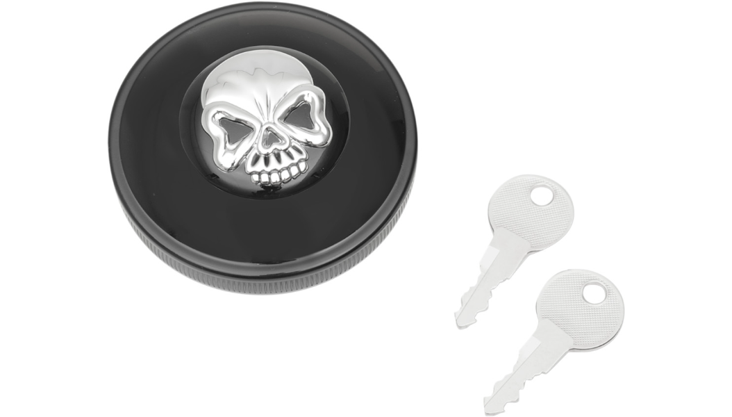 DRAG SPECIALTIES Vented Skull Locking Gas Cap HarleyDavidson 19932
