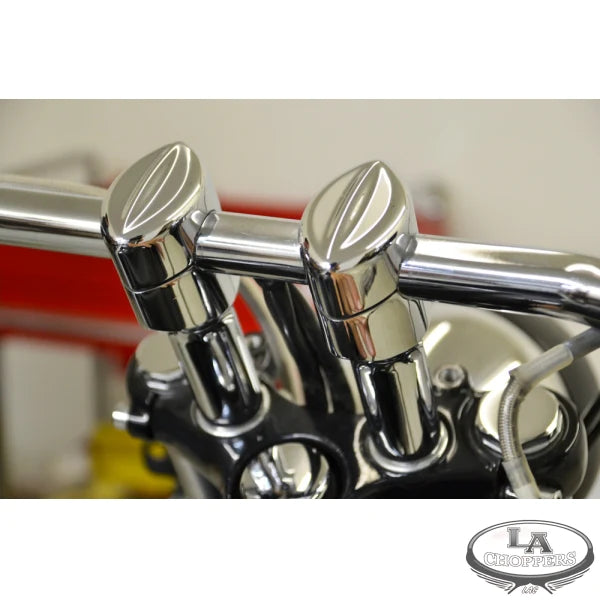 LA CHOPPERS MOHAWK RISERS FOR 1" HANDLEBARS 4" RISE CHROME UNIVERSAL - LA-7401-04