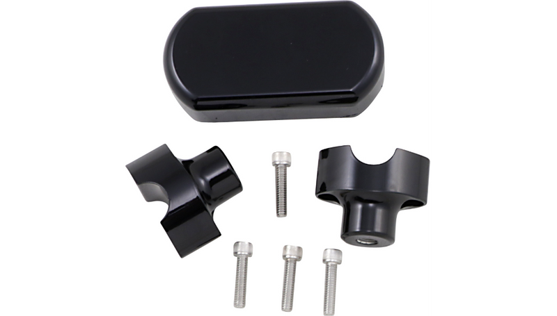 LA CHOPPERS THREE PIECE RISER KIT 1" MOUNT 1.5" RISE BLACK HD - LA-7442-01B