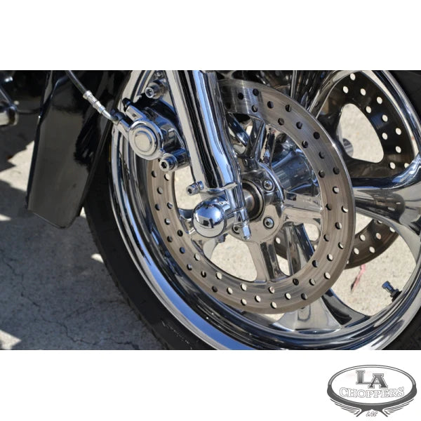 LA CHOPPERS AXLE CAPS-DOME CHROME FOR HD - LA-7810-00